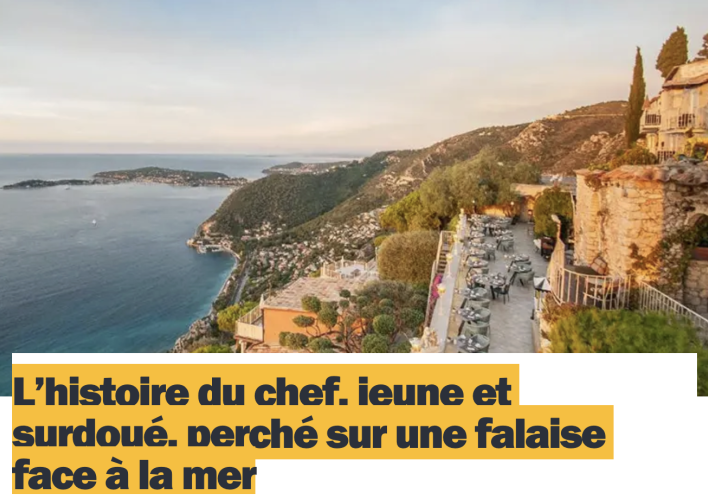L’histoire du chef, jeune et surdoué, perché sur une falaise face à la mer