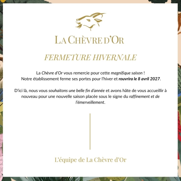 Fermeture hivernale -  2026